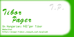 tibor pager business card